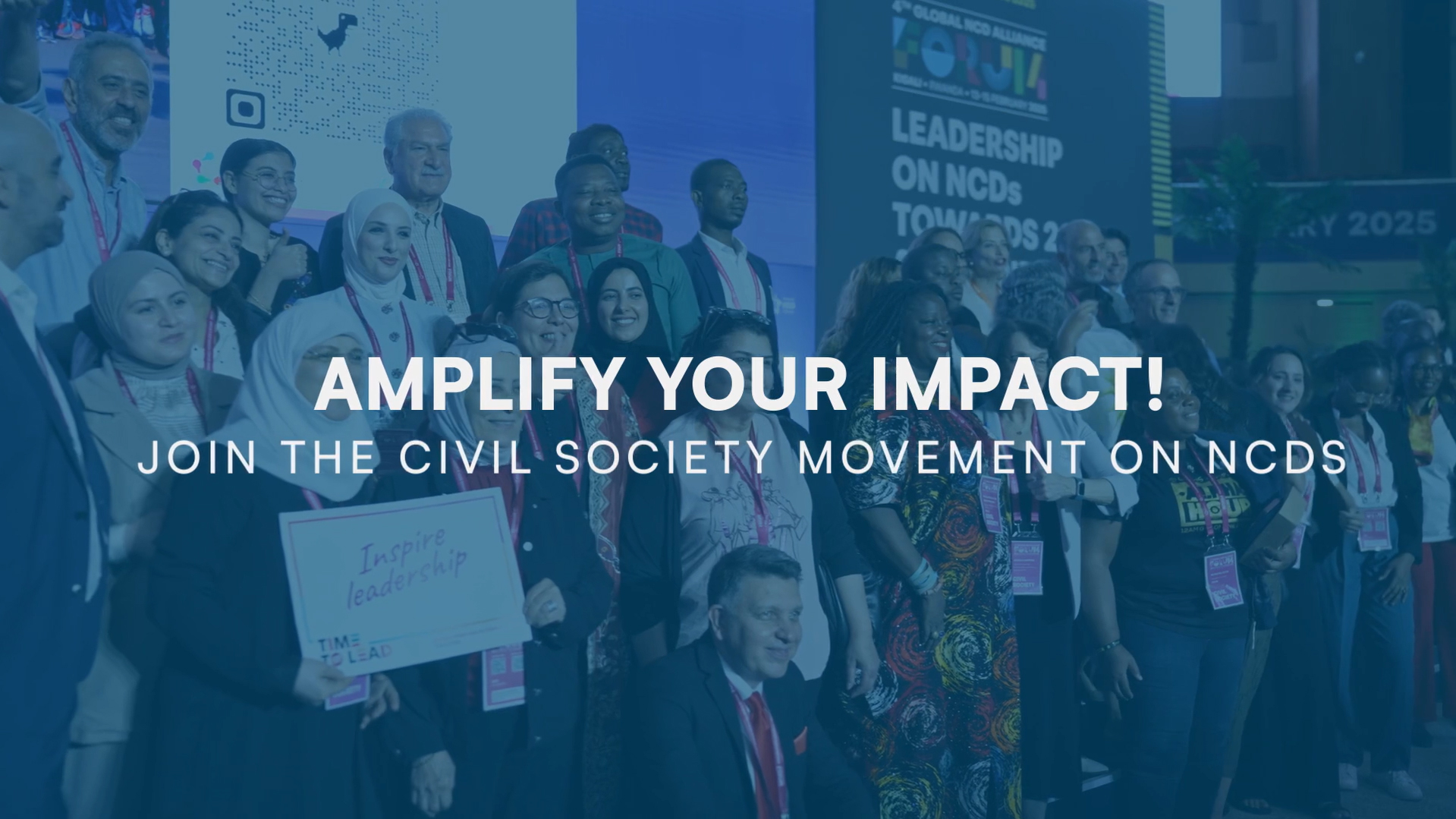 video still of people with 'Amplify your Impact' text
