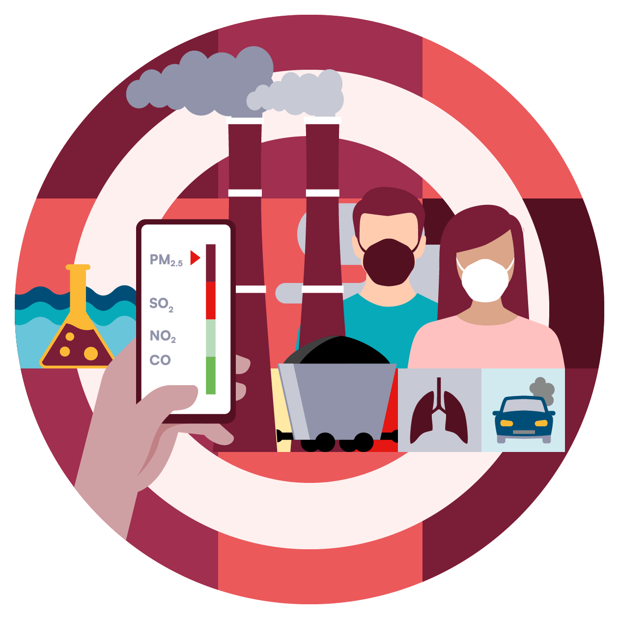 air pollution illustration