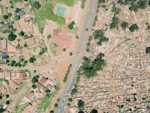Still from 'A meeting of minds" from Turning the Tide video series, inequalities in South Africa