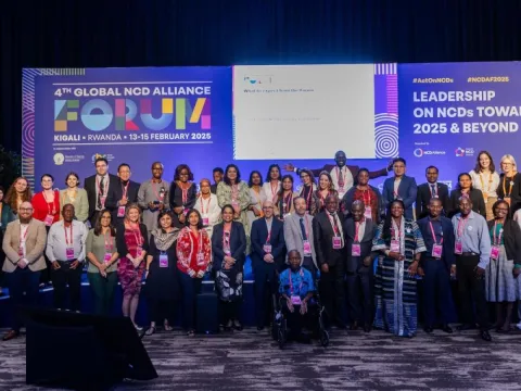 NCD advocates gathering for a group photo at Power-up NCD Advocacy pre-conference ahead of the the Global NCDA Froum