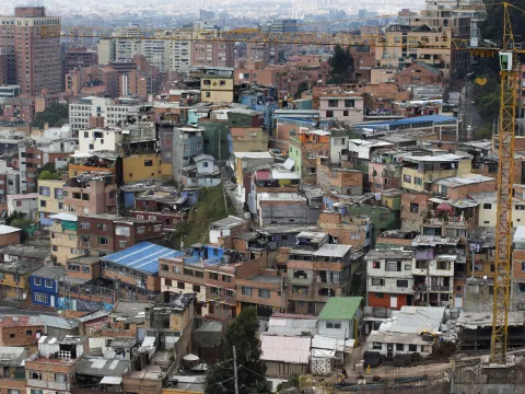 Slums in Bogota, Colombia 