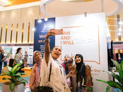 World Cancer Day 2019-2021 campaign 'I Am And I Will' launched at the 2018 World Cancer Congress in Kuala Lumpur, Malaysia © Union for International Cancer Control