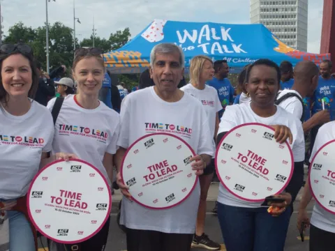 NCDA board in Geneva at WHO Walk the Talk