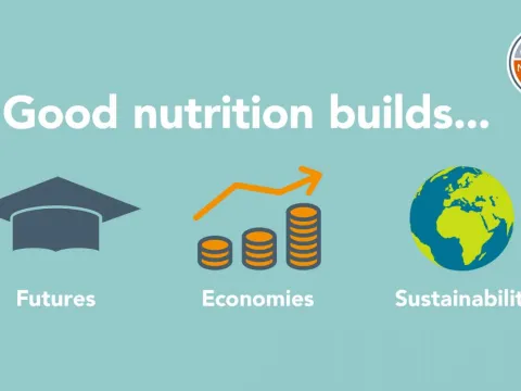 Graphic: good nutrition builds: futures, economies, sustainability