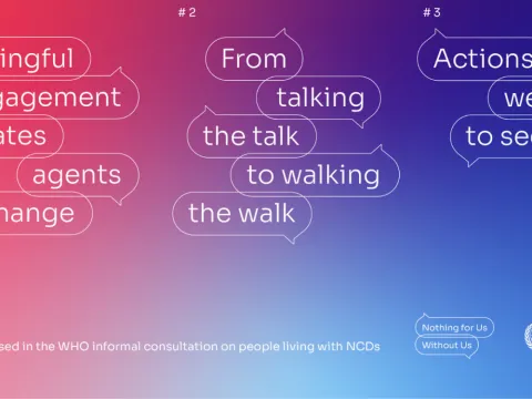 WHO Nothing for us, without us report. Image by WHO