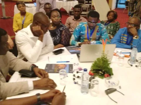 Prof. Jean Claude Mbanya, Tih Ntiabang, Ferdinant Sonyuy Mbiydzenyuy and other advocates discussing the formation of a Cameroonian NCD Alliance