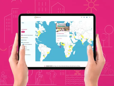 The Map of Involvement on a table screen 