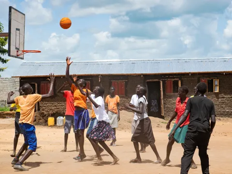 Basketboll game - physical activity