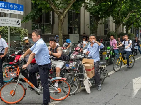 Cycling in Shanghai