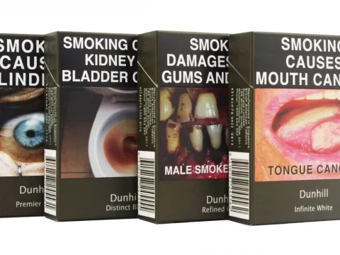 An example of tobacco plain packaging. 
