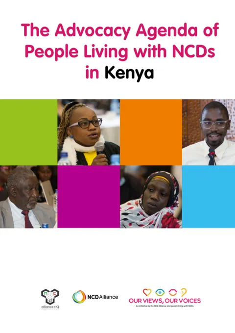 cover of the Kenya Advoacy Agenda of people living with NCDs