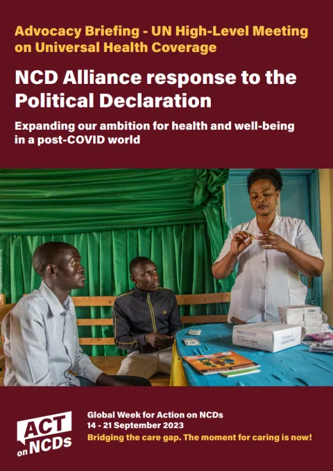 NCDA response to the Political Declaration on UHC