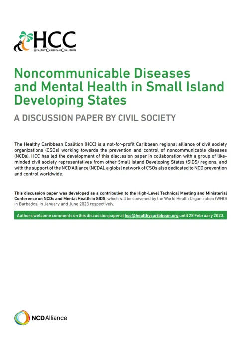 NCDs in humanitarian settings discussion paper cover