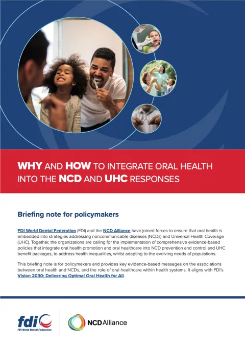 Why and how integrate oral health into the NCD Policy brief Cover 