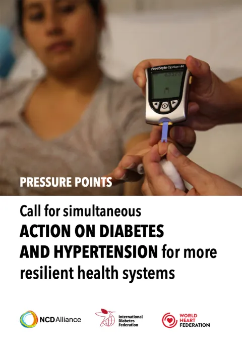 Call for simultaneous action on diabetes and hypertension Policy brief Cover