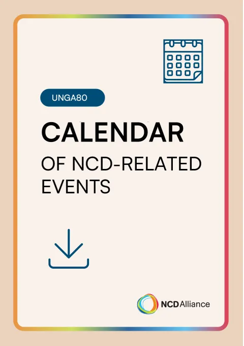 Calendar of UNGA80 NCD events