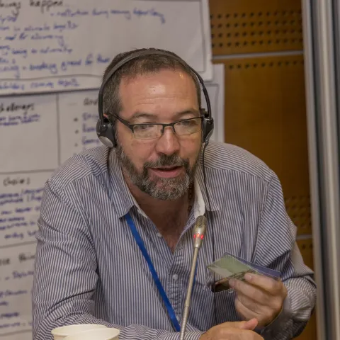 Jaime Barba, lived-experience advocate living with COPD, at an OVOV training in 2019