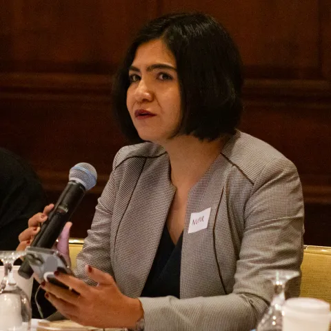 NCD Advocate Nupur speaking at NCD financing event in NY